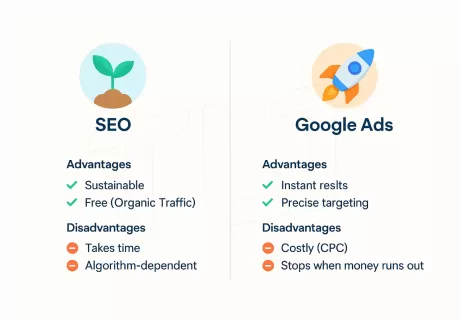 SEO và Google Ads: Lựa chọn nào tốt hơn cho doanh nghiệp bạn?